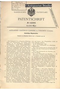Patentschrift Nr. 142905. Klasse 42 f: Selbsttätige Wägemaschine.   - Kaiserliches Patentamt.