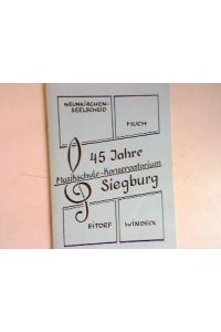 45 Jahre Musikschule-Konservatorium Siegburg.