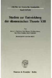 Studien zur Entwicklung der ökonomischen Theorie 13. Deutsche Finanzwissenschaft zwischen 1918 und 1939
