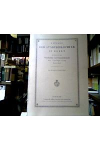 Geschichte und Landeskunde der Rheinprovinz. Erster Band : aus Heft 5/6 Katalog der Stadtbibliothek in Köln.