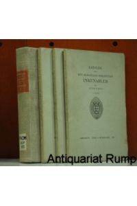 Katalog over det Kongelige Biblioteks Inkunabler.