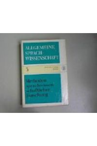 Allgemeine Sprachwissenschaft - Band III: Methoden sprachwissenschaftlicher Forschung.