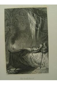 Ritter De Argentine auf der Totenbahre, Stahlstich 1833