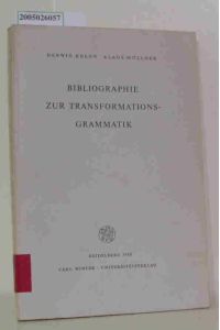 Bibliographie zur Transformationsgrammatik