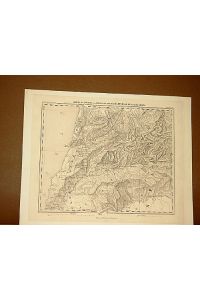Karte des Theiles von Portugal zwischen dem Duero, Ocean und Guadiana. Lithographierte Karte von S. Bühler.