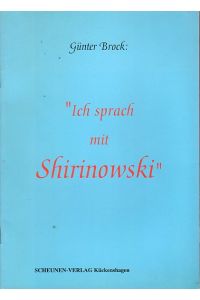 Ich sprach mit Shirinowski.   - Auszug aus dem Buch Russische Reise. [Vorankündigung]. Mit einer Abbildung.