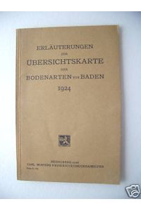 Erläuterungen Übersichtskarte Bodenkarten Baden 1924