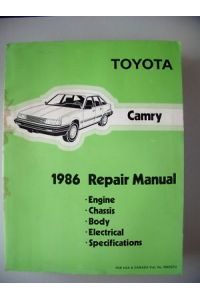 Toyota Camry 1986 Repair Manual Engine Chassis Body . . .