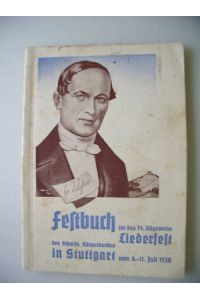 Festbuch 34. Allgemeines Liederfest Stuttgart Ende 30er