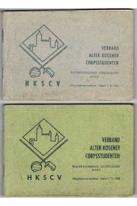 Verband alter Kösener Corpsstudenten. Bezirksverband Düsseldorf AHSC. 2 Mitgliederverzeichnisse Stand 1. 8. 1964 und 1. 11. 1968