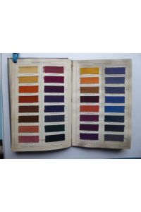 Färbungen auf Halbwoll-Shoddystoffen (Farbmusterkarte:) No. 3454.