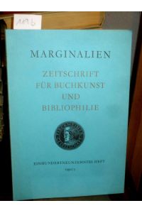 Marginalien 119 1990/3. Zeitschrift für Buchkunst und Bibliophilie (bis 1968: Blätter der Pirckheimer-Gesellschaft). Einhundertneunzehntes Heft 1990.