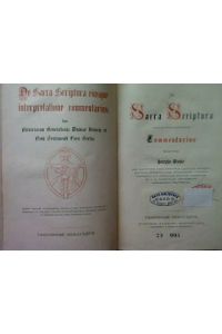 De Sarra Scriptura eiusque interpretatione commentarius