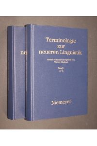 Terminologie zur neueren Linguistik. Band 1: A-L und Band 2: M-Z. [Verfaßt und zusammengestellt von Werner Abraham].