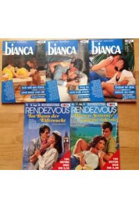 Konvolut 3x Bianca + 2x Rendezvous Liebesromane siehe org. Produktbild, Neue Liebe - Neues Glück. . .