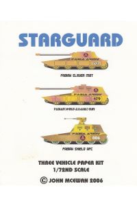 Fabian Vehicles - 3 Starguard Science Fiction Panzer - 1:72 Papierbausätze