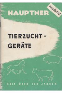 Katalog C: Geräte zur Tierzucht, Tierpflege und Milchuntersuchung (Tierzuchtgeräte).