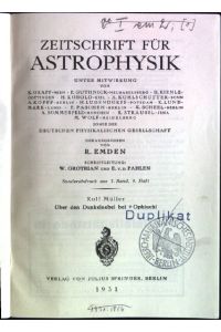 Über den Dunkelnebel bei Ophiuchi  - Zeitschrift für Astrophysik; Sonderabdruck aus 3. Band, 4. Heft