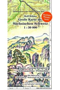Große Karte der Sächsischen Schweiz 1 : 30 000