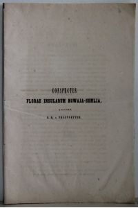 Conspectus Florae Insularum Nowaja-Semla.   - Sonderabdruck aus einer russischen Fachzeitschrift,