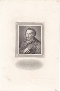 Mendelssohn, Moses: gut erhaltener Stahlstich um 1860 mit dem Portrait Mendelssohns (1729 - 1786) von einem unbekannten Künstler, Blattgröße: 23 x 15 cm, reine Bildgröße: 12 x 7, 5 cm.