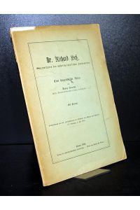 Dr. Richard Heß, Ehrenmitglied des mährisch-schlesischen Forstvereins. Eine biographische Skizze von Franz Kraetzl.