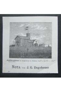 Feldberghaus bei Reiffenberg im Taunus, 13. 9. 1885. Nota von J. G. Ungeheuer. Or. -Holzstich.