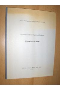 Jahresbericht 1996 *.   - Sonderdruck.