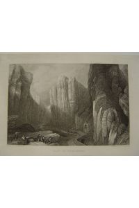 Pancorbo Pass; Pancorvo Burgos Spanien Espana Stahlstich um 1840