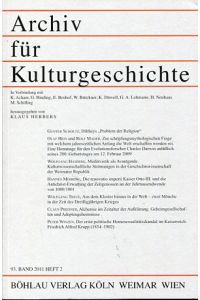 Archiv für Kulturgeschichte 93. Band, Heft 2.