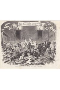 Aufhebung der Thorsperre am 31. December, Holzstich von 1861 nach einer Zeichnung von Robert Geißler, Blattgröße: 22 x 26 cm, reine Bildgröße: 20 x 24 cm.