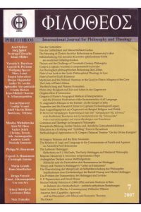 Philotheos. International Journal for Philosophy and Theology. Vol. 7, 2007