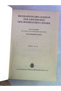 Biographisches Lexikon zur Geschichte der Böhmischen Länder, Band I: A-H.