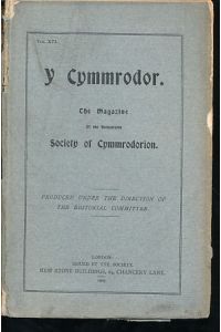 Y Cymmrodor Vol. 16, 1903. The Magazine of the Honourable Society of Cymmrodorion.