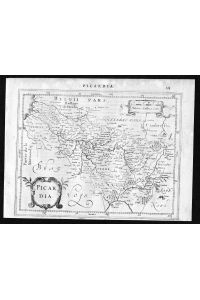 Picardia - Picardia Picardie Corbie Amiens gravure carte Mercator