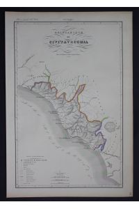 Civitavecchia Corneto Montalto mappa Karte map Vallardi