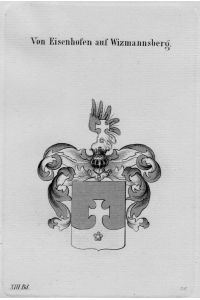 Eisenhofen Wizmannsberg Wappen Adel coat of arms Heraldik Kupferstich