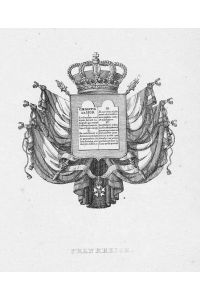 - Frankreich France Wappen Genealogie genealogy Lithographie lithography