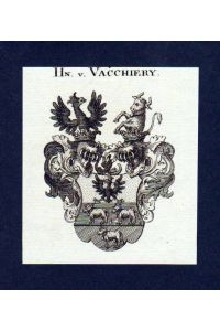 Herren von Vacchiery Kupferstich Wappen Heraldik coat of arms