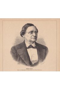 Wilhelm Taubert (1811-1891), Holzstich um 1880 nach einer Photographie auf Holz gezeichnet von Adolf Neumann, Blattgröße: 19, 5 x 22 cm, reine Bildgröße: 18, 5 x 19, 8 cm.