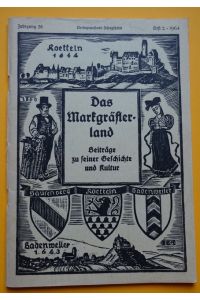 Das Markgräflerland 1964 Heft 2 (Beiträge zu seiner Geschichte und Kultur)  - (= 26. Jahrgang 1964 Heft 2)