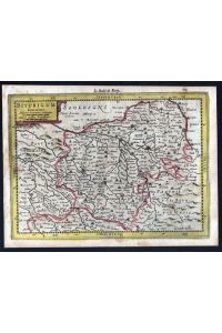 Biturgum ducatus - Berry Bourges Vierzon Chateauroux Mercator map Karte gravure