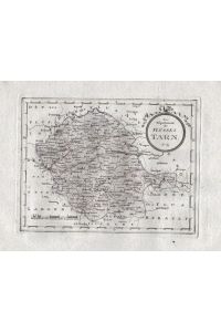 Das Departement des Flusses Tarn Nr. 769 - Tarn Albi Castres Carmaux Mazamet Lavaur - carte gravure map Karte engraving.