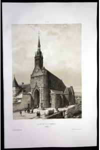 Eglise de N. D. a Mamers - Mamers Sarthe Frankreich France Lithographie