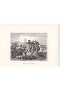 Bataille de Friedland, Napoleon, Schlachtfeld, original Stahlstich um 1844 von A. Lefevre nach Horace Vernet, Blattgröße: 21, 8 x 30, 5 cm, reine Bildgröße: 15, 5 x 18, 5 cm.