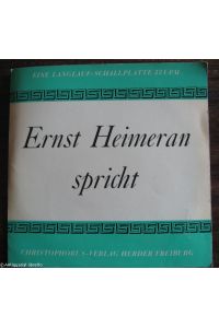 Ernst Heimeran spricht. Schallplatte.