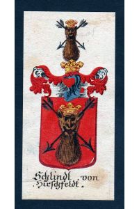 Schindl von Hirschfeld Böhmen Wappen coat of arms Manuskript