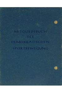 Mitgliedsbuch der Demokratischen Sportbewegung
