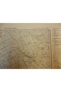 Meßtischblatt Nr. 1194 - Eichenrode (Ostpr. ) - Topographische Karte 1 : 25 000 ( 4 cm-Karte )