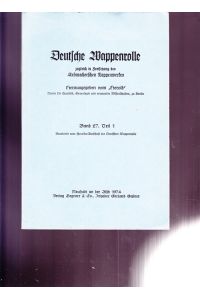 Deutsche Wappenrolle. Band 27, Teil 1.
